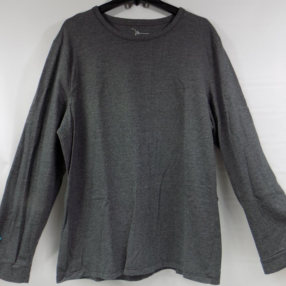 Marc Anthony Grey Long Sleeve Crew Neck Slim Fit Size XXL